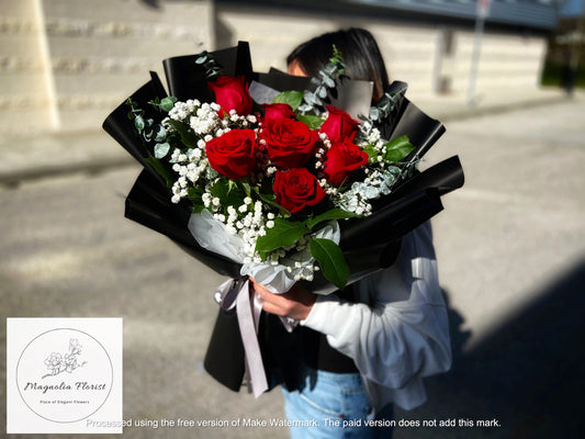 Red Roses Fresh Flower Bouquet-玫瑰鲜花束