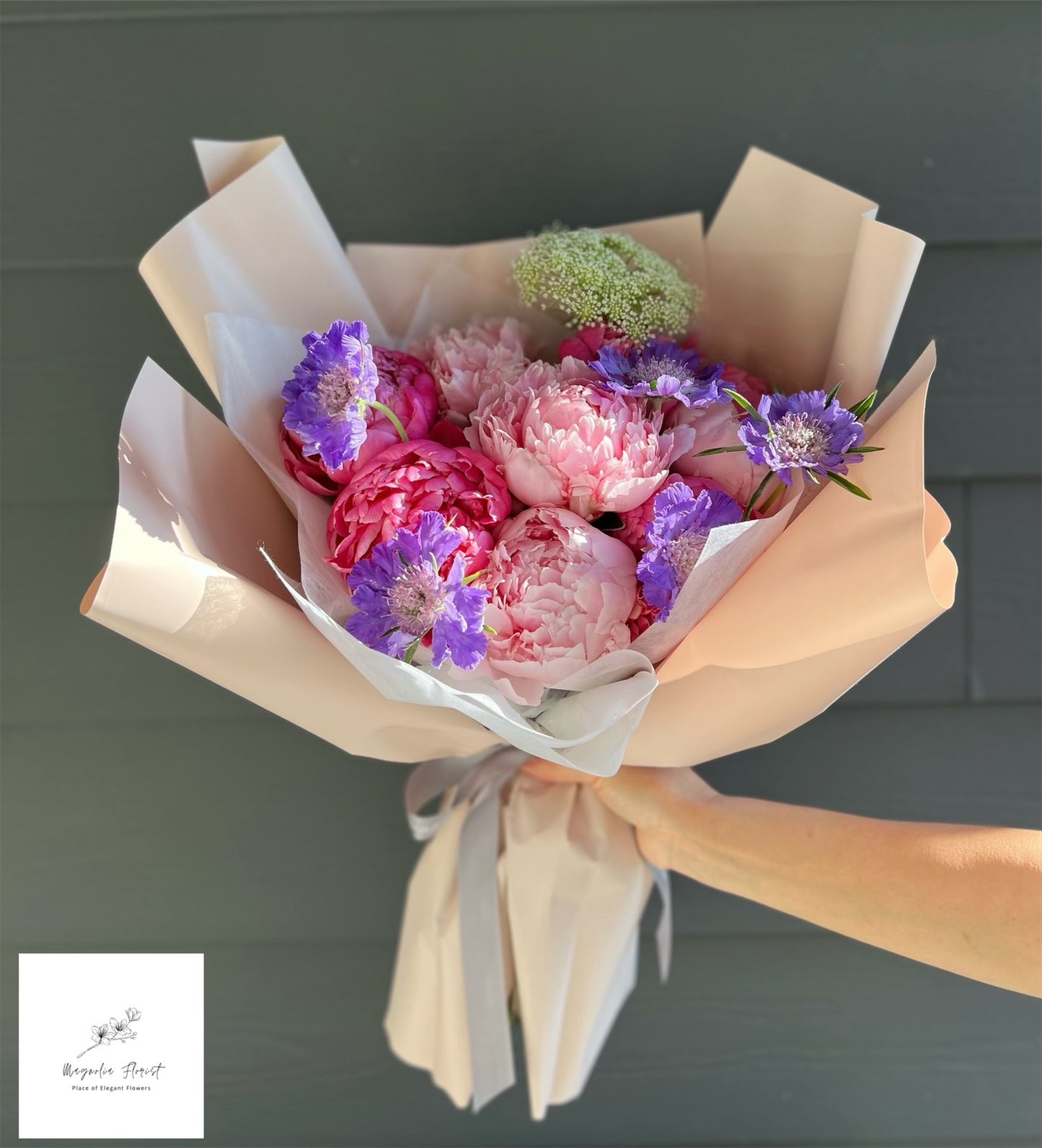 Purple Peony Fresh Flower Bouquet-牡丹花鲜花束